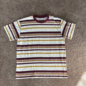 Striped Maroon and Yellow Men's Shirt
